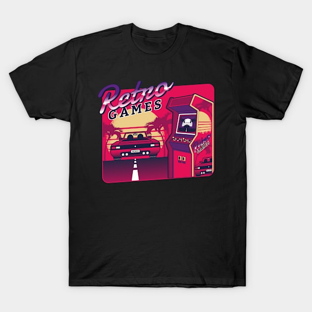 Retro Games T-Shirt by RockabillyM